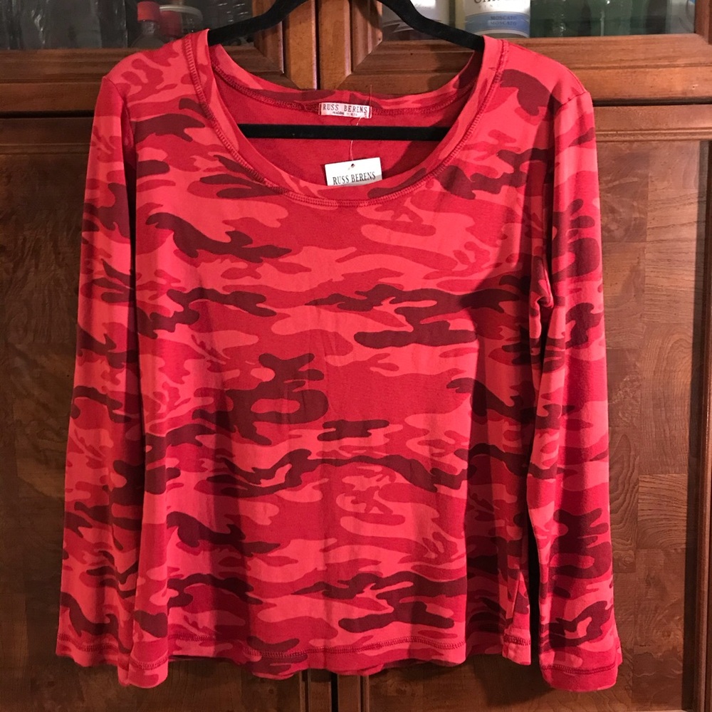 COPY - Russ Berens red camo long sleeve tee
